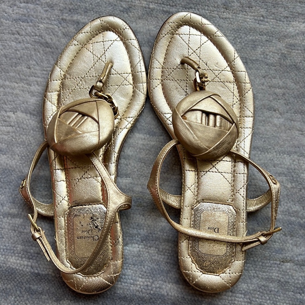 Dior Gold Sandals